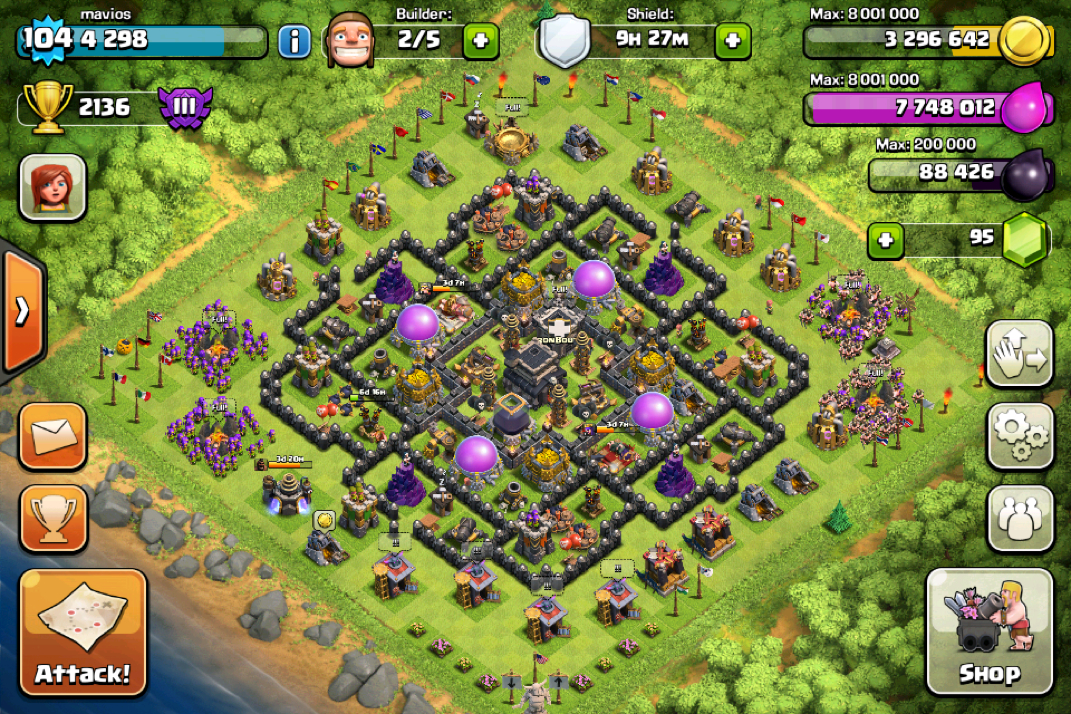 th 9 base calsh of clans #5